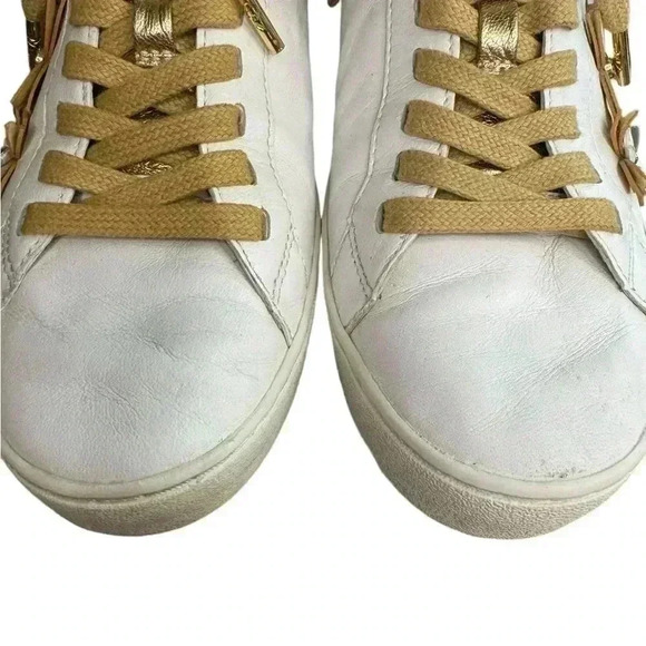 Michael Kors Lola White/Hold leather sneakers size 8.5. - Picture 5 of 11
